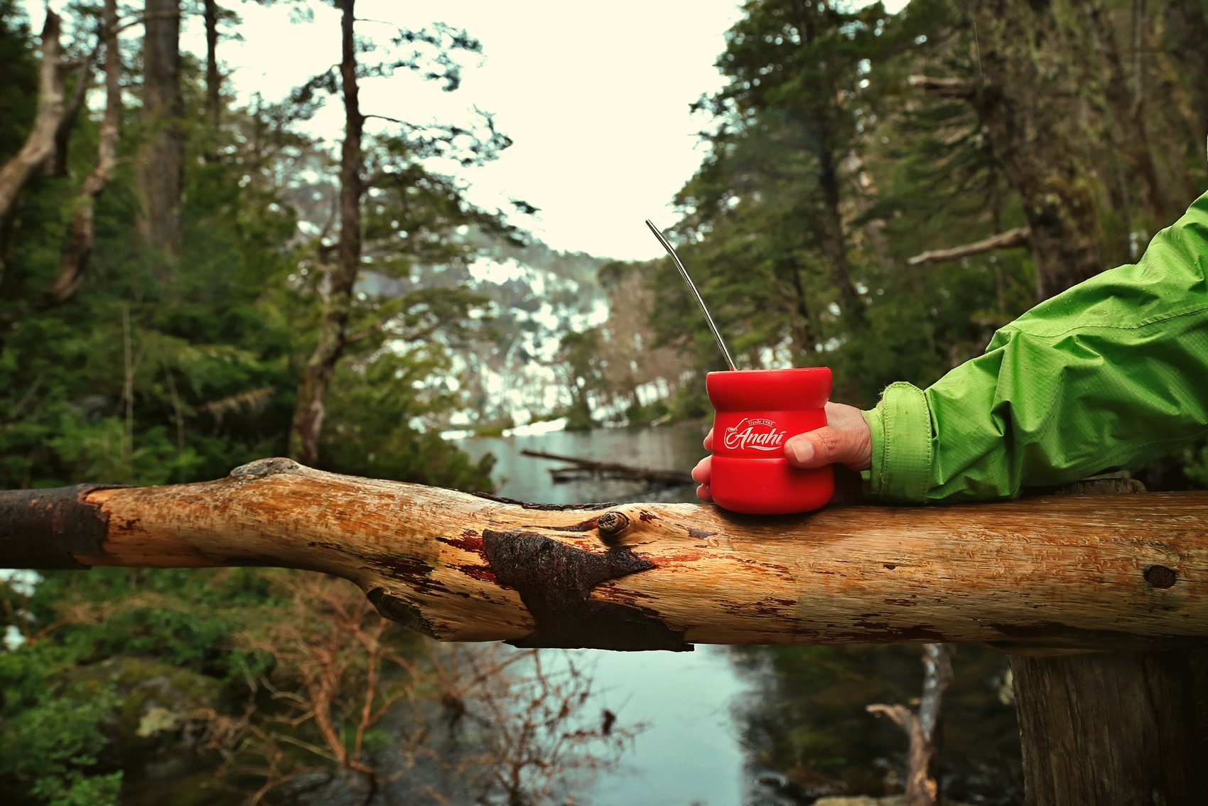 Mate en un paisaje de montañas